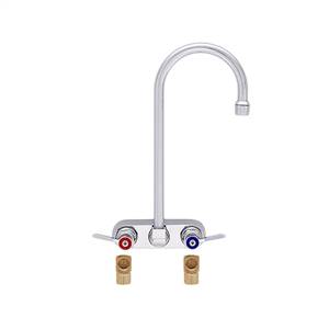 Fisher 19844 - 4-inch BACKSPLASH WITH ELBOWS FAUCET WITH 6-inch RIGID GOOSENECK SPOUT & LEVER HANDLES