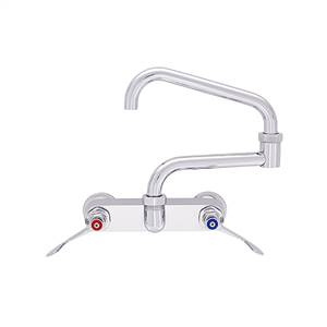 Fisher 21946 - 3/4-inch 8-inch ADJ WALL WITH WRIST HANDLES FAUCET WITH 14-inch SWING SPOUT & 10-inch DJ