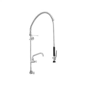 Fisher 24651 - STAINLESS STEEL 3/4-inch SPRING PRERINSE WITH SINGLE WALL CONTROLVALVE, 16-inch RISER, 30-inch HOSE, WALL BRACKET, ULTRA SPRAY VALVE,ADDON FAUCET WITH 14-inch SWING SPOUT & INLINE VACUUM BREAKER