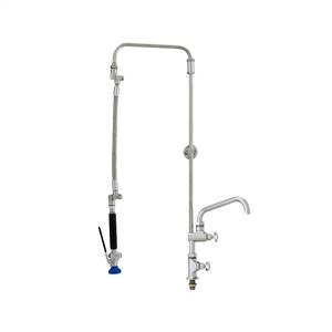 Fisher 24929 - STAINLESS STEEL 3/4-inch ULTRA PRERINSE WITH SINGLE DECK CONTROLVALVE, 25-inch RISER, 15-inch HOSE, WALL BRACKET, ULTRA SPRAY VALVE &ADDON FAUCET WITH 10-inch SWING SPOUT