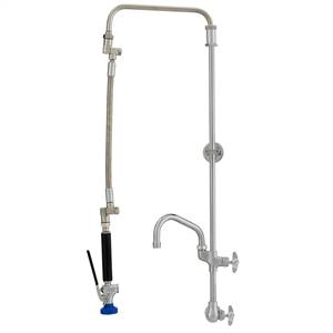 Fisher 24953 - STAINLESS STEEL 3/4-inch ULTRA PRERINSE WITH SINGLE WALL CONTROLVALVE, 25-inch RISER, 15-inch HOSE, WALL BRACKET, ULTRA SPRAY VALVE &ADDON FAUCET WITH 14-inch SWING SPOUT