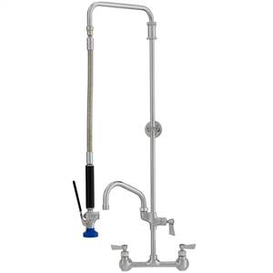 Fisher 25143 - 3/4-inch SWIVEL PRERINSE WITH 8-inch ADJ WALL CONTROL VALVE, 25-inch RISER,15-inch HOSE, WALL BRACKET, ULTRA SPRAY VALVE & ADDON FAUCET WITH 10-inch SWING SPOUT