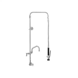Fisher 25232 - 3/4-inch SWIVEL PRERINSE WITH SINGLE WALL CONTROL VALVE, 25-inch RISER,15-inch HOSE, WALL BRACKET, ULTRA SPRAY VALVE & ADDON FAUCET WITH 14-inch SWING SPOUT