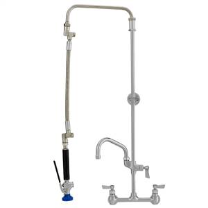 Fisher 25305 - 3/4-inch ULTRA PRERINSE WITH 8-inch ADJ WALL CONTROL VALVE, 25-inch RISER,15-inch HOSE, WALL BRACKET, ULTRA SPRAY VALVE & ADDON FAUCET WITH 10-inch SWING SPOUT