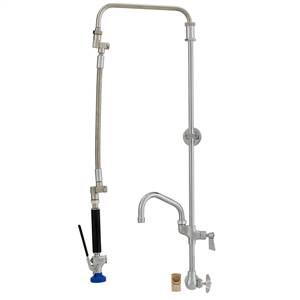 Fisher 25534 - 3/4-inch ULTRA PRERINSE WITH SINGLE BACKSPLASH ELBOW CONTROLVALVE, 25-inch RISER, 15-inch HOSE, WALL BRACKET, ULTRA SPRAY VALVE &ADDON FAUCET WITH 14-inch SWING SPOUT