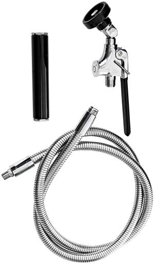 Fisher 26514 - STAINLESS STEEL 60-inch HOSE & UTILITY SPRAY VALVE WITH LONG SQUEEZELEVER