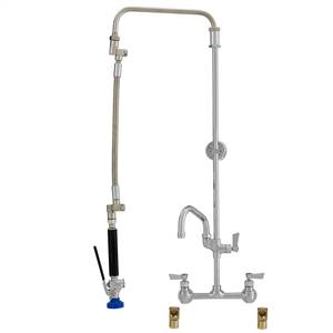Fisher 26654 - ULTRA PRERINSE WITH 8-inch BACKSPLASH WITH ELBOWS CONTROL VALVE, 25-inch RISER, 12-inch HOSE, WALL BRACKET, ULTRA SPRAY VALVE & ADDON FAUCETWITH 6-inch SWING SPOUT