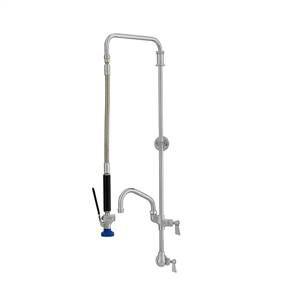 Fisher 27065 - SWIVEL PRERINSE WITH SINGLE BACKSPLASH CONTROL VALVE, 21-inch RISER,15-inch HOSE, WALL BRACKET, ULTRA SPRAY VALVE & ADDON FAUCET WITH 14-inch SWING SPOUT