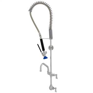 Fisher 27812 - SPRING PRERINSE WITH SINGLE WALL CONTROL VALVE, 16-inch RISER, 30-inchHOSE, WALL BRACKET, ULTRA SPRAY VALVE, ADDON FAUCET WITH 10-inch SWING SPOUT & INLINE VACUUM BREAKER