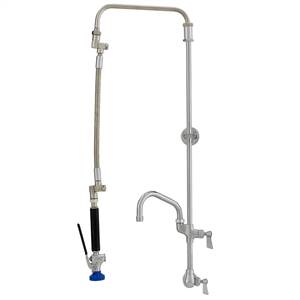 Fisher 28002 - ULTRA PRERINSE WITH SINGLE BACKSPLASH CONTROL VALVE, 25-inch RISER,12-inch HOSE, WALL BRACKET, ULTRA SPRAY VALVE & ADDON FAUCET WITH 6-inch SWING SPOUT