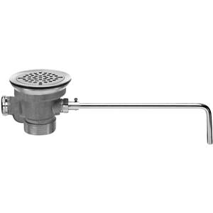 Fisher 29033 - DrainKing Waste Valve with Flat Strainer and Overflow Body, Rough Chrome