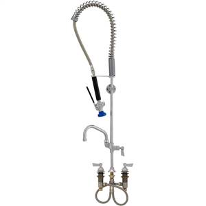 Fisher 30341 - SPRING PRERINSE WITH WIDESPREAD CONTROL VALVE, 16-inch RISER, 30-inchHOSE, WALL BRACKET, ULTRA SPRAY VALVE, ADDON FAUCET WITH 8-inch SWINGSPOUT & INLINE VACUUM BREAKER