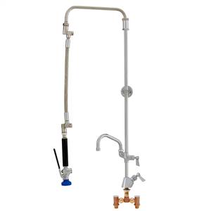 Fisher 30759 - ULTRA PRERINSE WITH SINGLE DECK WITH TEMP ADJUST CONTROL VALVE,25-inch RISER, 12-inch HOSE, WALL BRACKET, ULTRA SPRAY VALVE & ADDONFAUCET WITH 6-inch SWING SPOUT