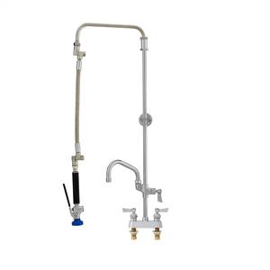 Fisher 30775 - ULTRA PRERINSE WITH 4-inch DECK CONTROL VALVE, 25-inch RISER, 12-inch HOSE,WALL BRACKET, ULTRA SPRAY VALVE & ADDON FAUCET WITH 8-inch SWINGSPOUT