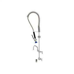 Fisher 32093 - STAINLESS STEEL SPRING PRERINSE WITH SINGLE BACKSPLASH WITH ELBOWCONTROL VALVE, 16-inch RISER, 36-inch HOSE, WALL BRACKET, ULTRA SPRAYVALVE & ADDON FAUCET WITH 6-inch SWING SPOUT