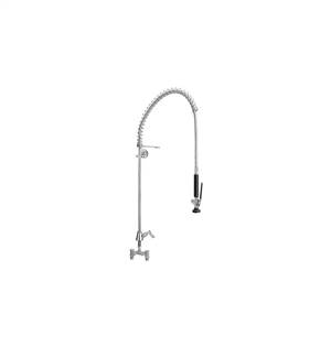 Fisher - 34134 - Spring Style Pre-Rinse Faucet - Single Hole Deck Mount, Wall Bracket, 12-inch Add-On Faucet Spout