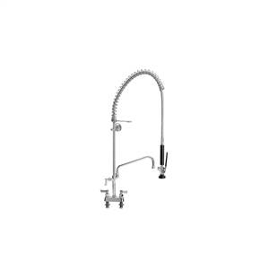 Fisher - 34290 - Spring Style Pre-Rinse Faucet - 4-inch Deck Mounted, Wall Bracket, 6-inch Add-On Faucet Spout