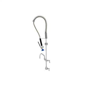 Fisher 35068 - STAINLESS STEEL SPRING PRERINSE WITH SINGLE BACKSPLASH CONTROLVALVE, 16-inch RISER, 30-inch HOSE, WALL BRACKET, ULTRA SPRAY VALVE,ADDON FAUCET WITH 6-inch SWING SPOUT & INLINE VACUUM BREAKER