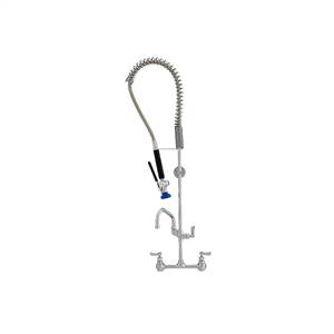 Fisher 35556 - STAINLESS STEEL SPRING PRERINSE WITH 8-inch ADJ WALL CONTROL VALVE,16-inch RISER, 30-inch HOSE, WALL BRACKET, ULTRA SPRAY VALVE, ADDONFAUCET WITH 8-inch SWING SPOUT & INLINE VACUUM BREAKER