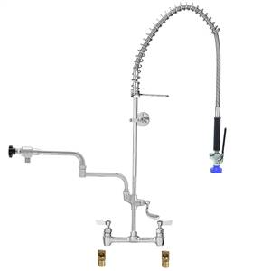 Fisher 36900 - 3/4 SPRING PRERINSE, 8-inch ADJ. WALL CONTROL VALVE WITH ELBOWS, 3/4 ADD-ON FAUCET, 10-inch CONTROL SPOUT, 10-inch DJ SPOUT, UTRA SPRAYVALVE, 21-inch RISER, 36-inch HOSE, WALL BRACKETS CLOSE NIPPLES