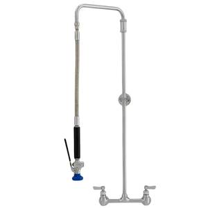 Fisher 37796 - STAINLESS STEEL SWIVEL PRERINSE WITH 8-inch ADJ WALL CONTROL VALVE, 31-inch RISER, 15-inch HOSE, WALL BRACKET & ULTRA SPRAY VALVE