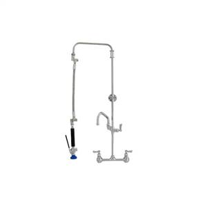 Fisher 39543 - STAINLESS STEEL ULTRA PRERINSE WITH 8-inch BACKSPLASH CONTROL VALVE,25-inch RISER, 12-inch HOSE, WALL BRACKET, ULTRA SPRAY VALVE & ADDONFAUCET WITH 14-inch SWING SPOUT