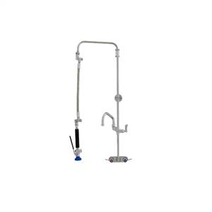 Fisher 39683 - STAINLESS STEEL ULTRA PRERINSE WITH 4-inch BACKSPLASH CONTROL VALVE,25-inch RISER, 12-inch HOSE, WALL BRACKET, ULTRA SPRAY VALVE & ADDONFAUCET WITH 8-inch SWING SPOUT