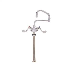 Fisher - 48275 - Single Deck Faucet, Dual Control - 17-inch Double Swing Spout, Wristblade Handles