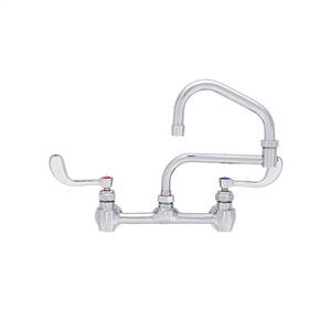 Fisher - 48801 - 8-inch Backsplash Mounted Faucet - 13-inch Double Swing Spout, Wristblade Handles