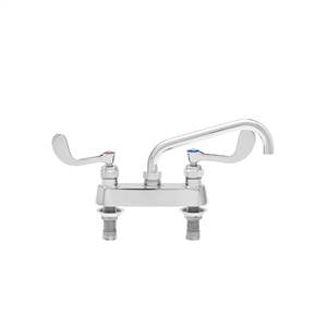 Fisher - 51241 - Ultra-Flex Pre-Rinse Faucet - 4-inch Backsplash Mounted, Wall Bracket, 14-inch Add-On Faucet Spout