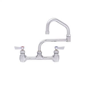 Fisher - 53228 - 8” Wall Mounted Faucet with Eccentrics, 21-inch Double Jointed Swing Spout and Lever Handles 