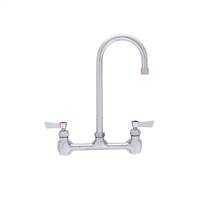 Fisher - 53260 - 8” Wall Mounted Faucet with Eccentrics, 6-inch Gooseneck Spout and Lever Handles 