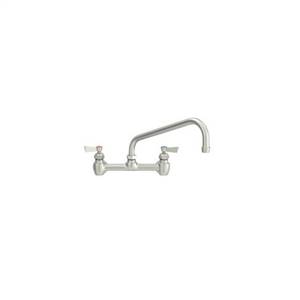 Fisher - 57061 - 8” Wall Mounted Faucet with Eccentrics, Concentrics, EZ Install Adapters & Elbow, 6-inch Swing Spout and Wrist Handles 