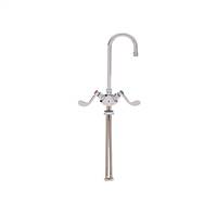 Fisher - 57398 - Single Deck Mounted Faucet, Dual Control, 6-inch Gooseneck Spout and Wrist Handles 
