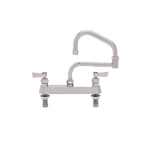 Fisher - 57738 - 8” Wall Body with Deck Mount Adapters, 17-inch Double Jointed Swing Spout and Lever Handles 