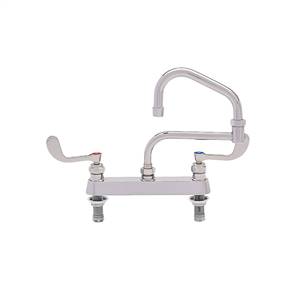 Fisher - 57924 - 8” Wall Body with Deck Mount Adapters, 19-inch Double Jointed Swing Spout and Wrist Handles 