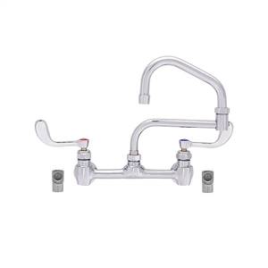 Fisher - 60860 - 8” Wall Mounted Faucet with Concentrics and Elbow, 17-inch Double Jointed Swing Spout and Wrist Handles 