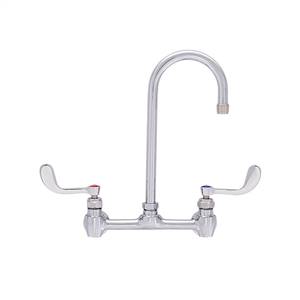 Fisher - 61484 - 8” Wall Mounted Faucet with Concentrics, 6-inch Gooseneck Spout and Wrist Handles 