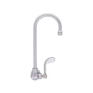 Fisher - 82457 - Single Hole Wall Mounted Faucet - 6-inch Rigid Gooseneck Spout, Wristblade Handles