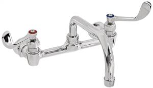 Fisher - 91235 - 8-inch Adjustable Wall Mounted Faucet - 10-inch Swivel Spout, Wristblade Handles