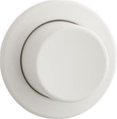 Geberit 115.114.11.1 - Round Single Flush Button Actuator Plate, Molded Plastic - Alpine White