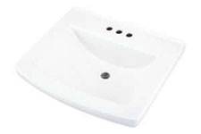 Gerber 12515 - Blaze 24-inch  pedestal basin, 4-inch CC, white