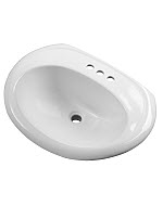 Gerber - S-RIM LAVATORY FAUCET 23.5-inch X19-inch OVAL 4-inch C BISC