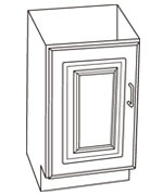 Gerber - SINGLE DOOR CAMEO VANITY CABINET 19-inch X17-inch WHITE