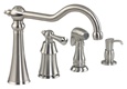 Gerber 40-182-SS Brianne Single Handle Kitchen Faucet, Stainless Steel Finish