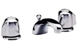 Gerber - 43-071-G Widespread Lavatory Faucet with Compression Stems, Pop-Up Drain and Metal Lever Handles