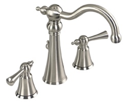 Gerber 43-172-BN - Brianne Two Handle 3 Hole Installation Widespread Lavatory Faucet for 8 to 12 inch Centers, Brushed Nickel Finish