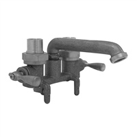 Gerber 49-535 Classics 2H Clamp On Laundry Faucet w/ IPS/Sweat Connections -No Threads on Spout 2.2gpm Rough Brass