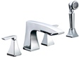 Gerber G8-311 Logan Square™ Roman Tub Faucet with Transitional styling, Hand Shower and Ceramic disc cartridges, Chrome
