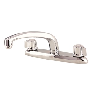 Gerber 07-42-116 Classics 2H Kitchen Faucet Deck Plate Mounted w/out Spray & w/ Metal Fluted Handles 1.75gpm Chrome